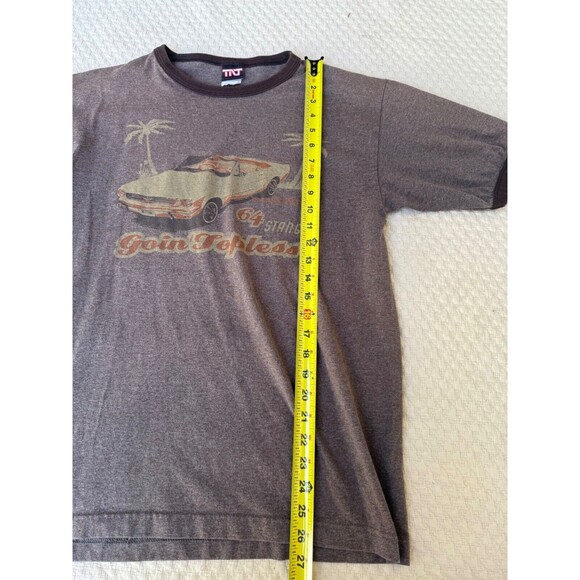 Vintage Ford Mustang Shirt 64 Stang Goin Topless Retro TNT | Brown | Size Medium - Picture 10 of 10